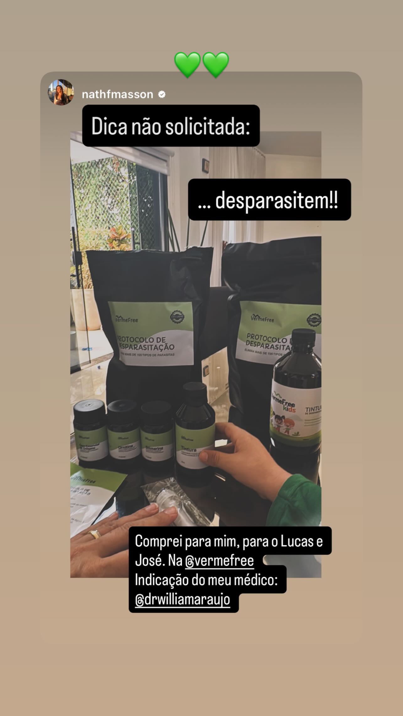 Cliente VermeFree compartilhando o protocolo