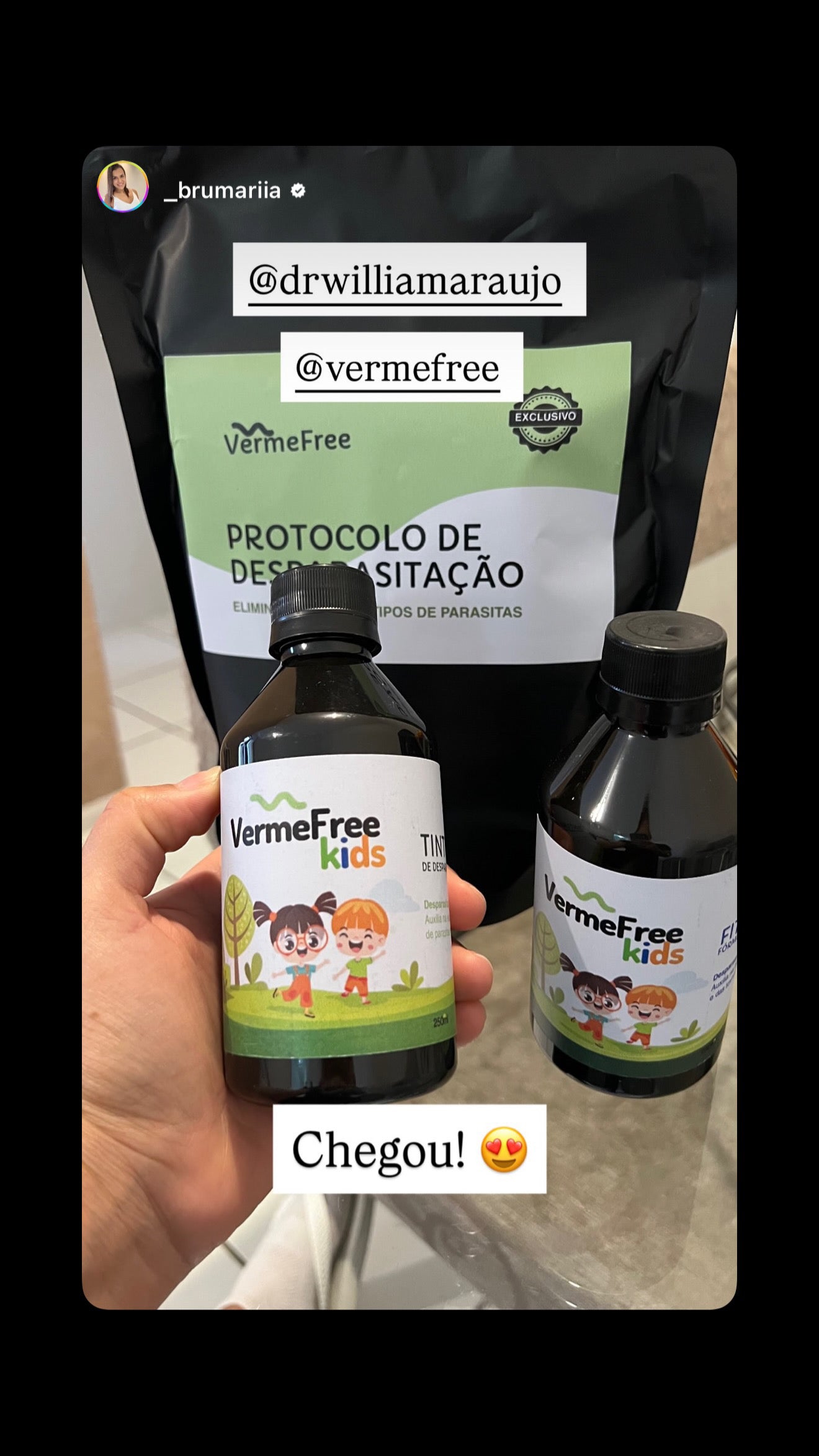 Cliente VermeFree compartilhando o protocolo