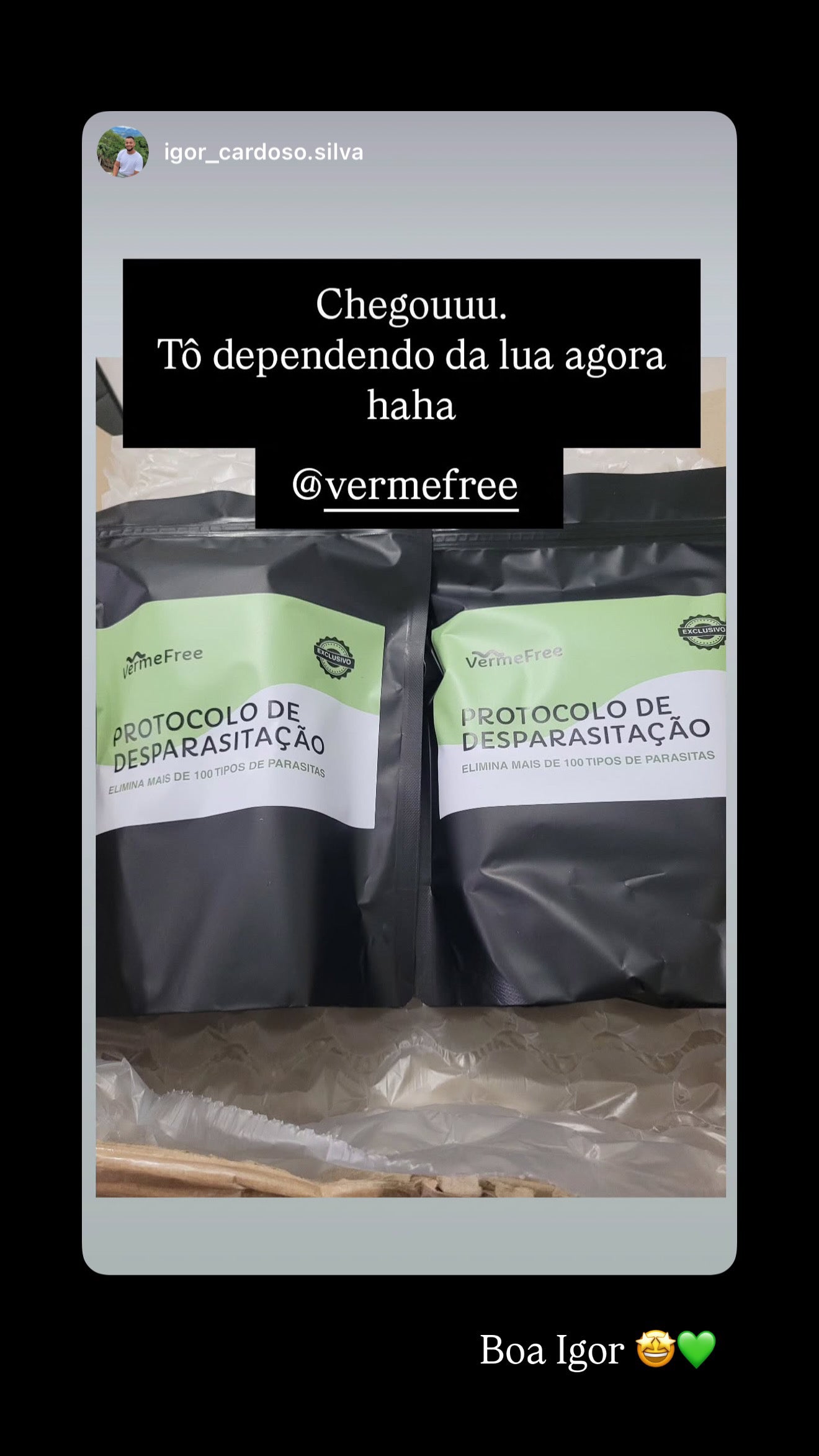 Cliente VermeFree compartilhando o protocolo