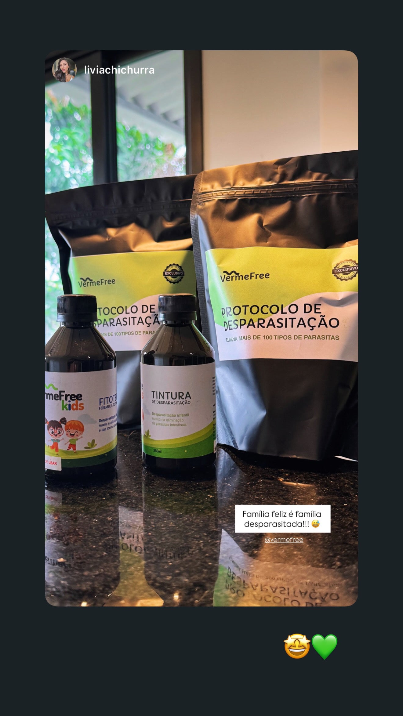 Cliente VermeFree compartilhando o protocolo