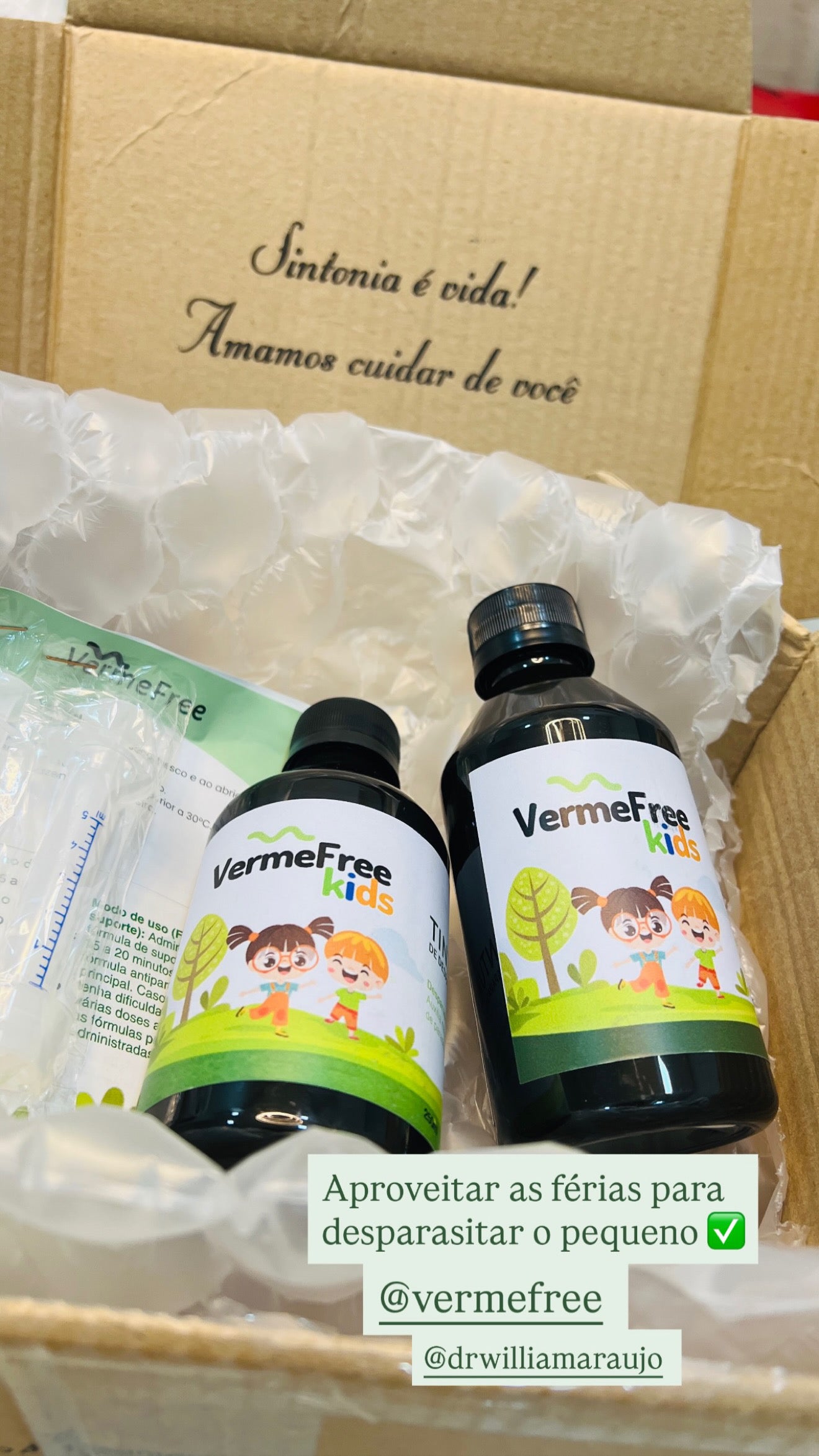 Cliente VermeFree compartilhando o protocolo