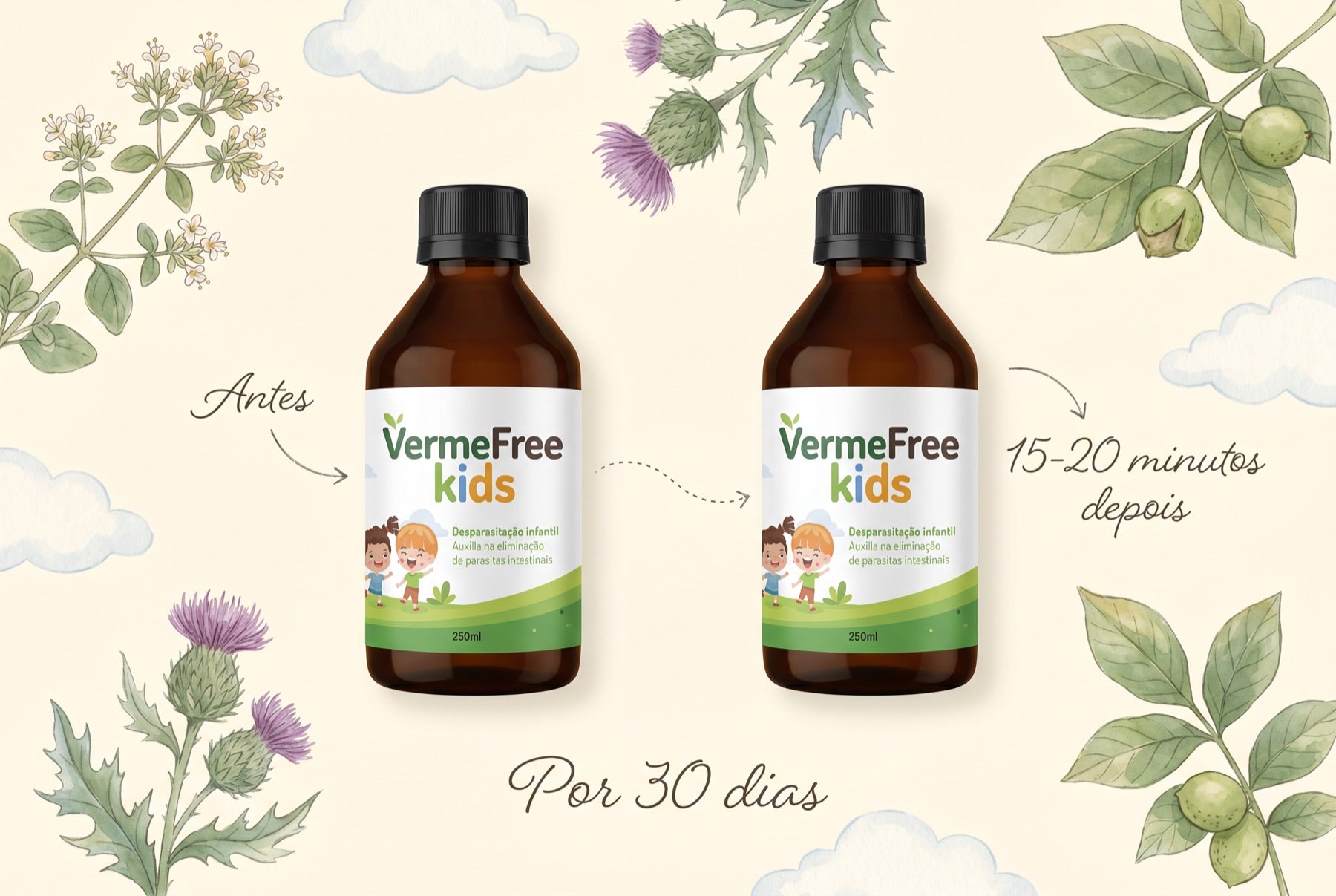Ciclo de 30 dias VermeFree Kids